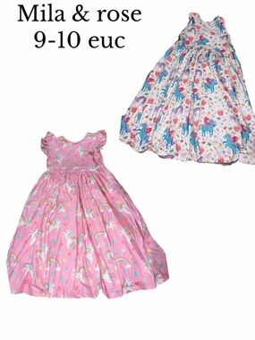Mila and rose 9-10 unicorn dress bundle